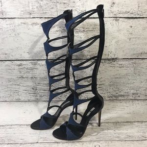 Casadei denim cut out bootie, size 41 BRAND NEW